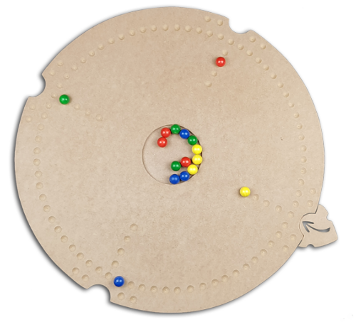 Jeu de Société - Jeu de Tock 4 joueurs, forme ronde à peindre