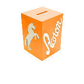 Tirelire Personnalisée pour Garçon- Motif Cheval - Couleur Orange