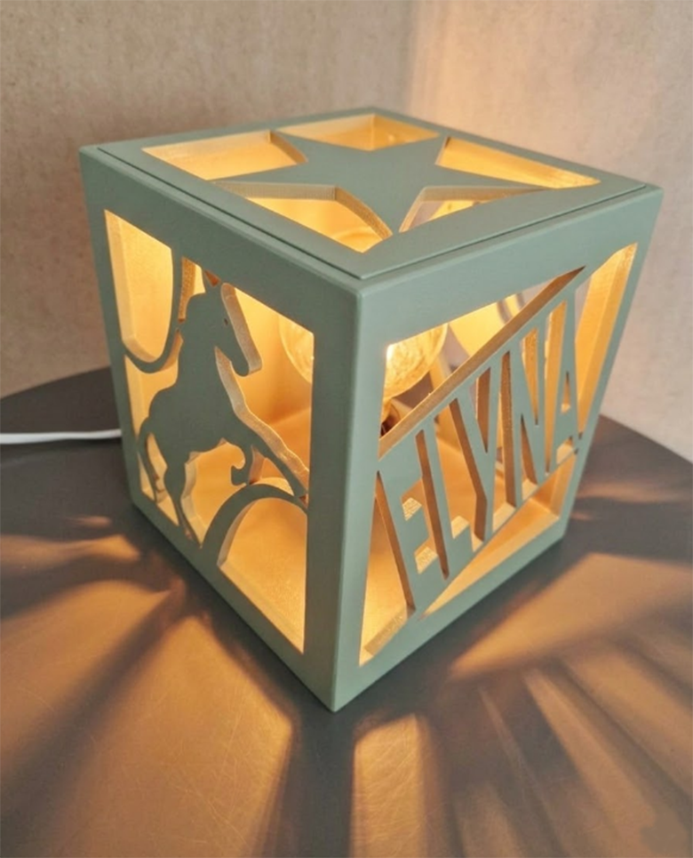 Lampe cube Nouvelle Couleur Gris Cendre