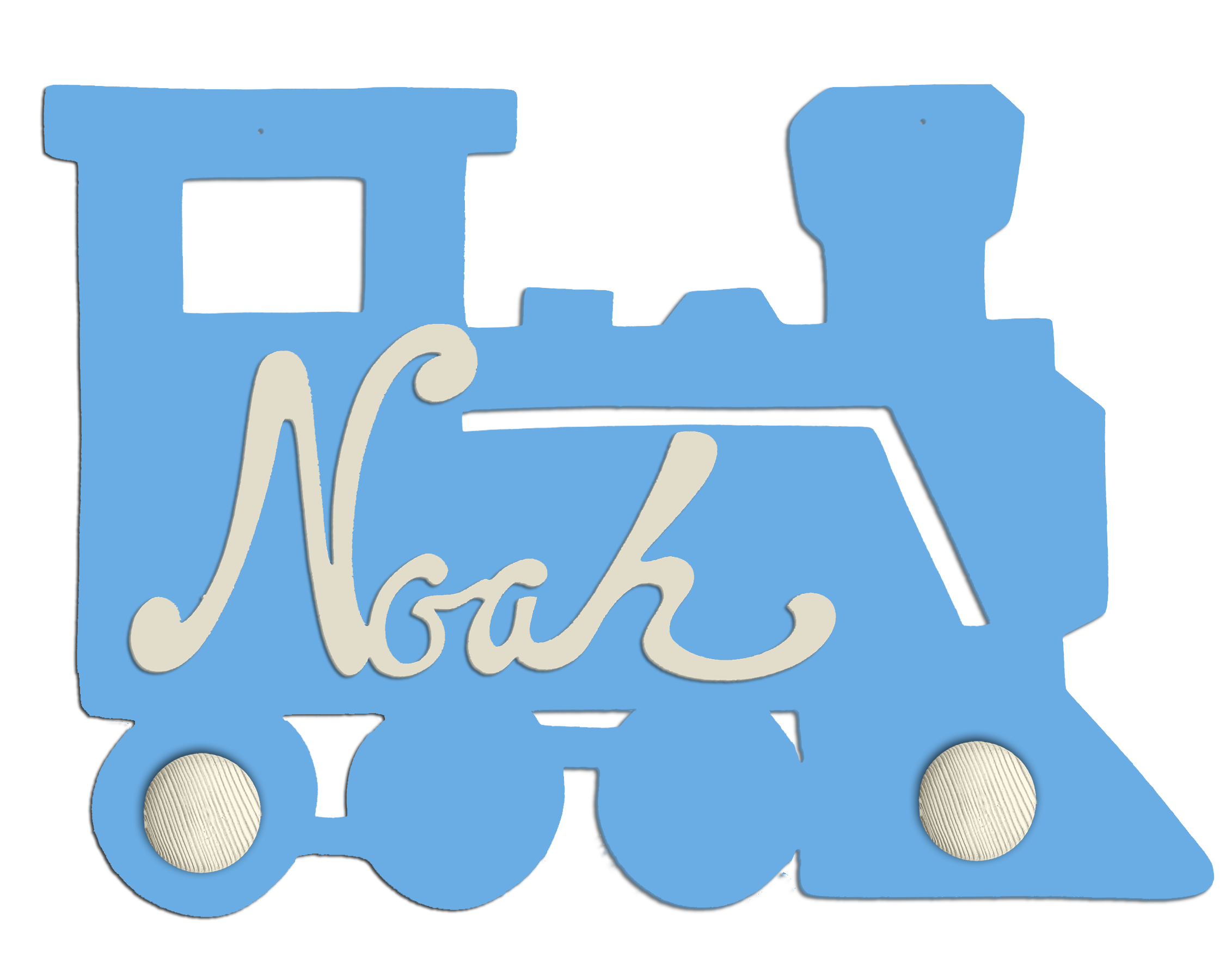 Portemanteau 2 patres forme train prnom personnalis