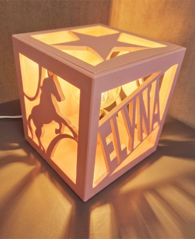 Lampe cube Nouvelle Couleur Pastel Petal