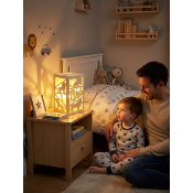 Lampe colonne Nouvelle Couleur Lin Blanc