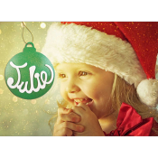 Boule de Noël verte avec Prénom