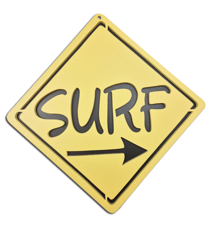 Plaque Signaltique Surf - Chambre d'Enfant - motif SURF