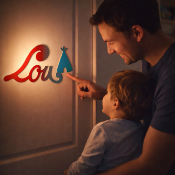 Plaque de Porte Personnalisée Enfant - Motif Tipi - Couleur Rouge/Turquoise