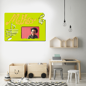 Cadre photo motif MUSIQUE prénom personnalisé pour chambre d'enfant