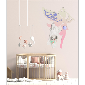Porte Manteau Enfant - Forme Fée - 2 patères