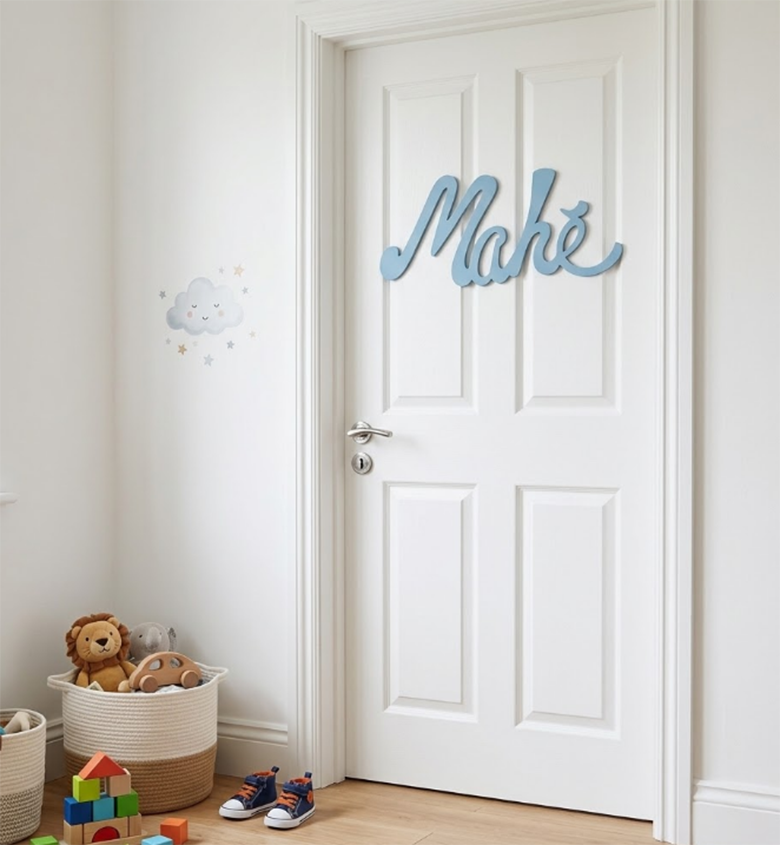 Plaque de porte sans motif Nouvelle Palette couleur Bleu Poudre