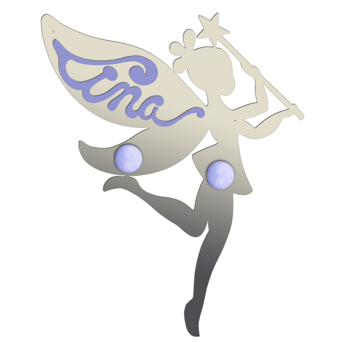 Porte Manteau Enfant - Forme Fée - 2 patères