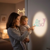Plaque de Porte - Motif Fée - Couleur Vert/Lilas