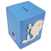 Tirelire personnalisée en bois avec motifs