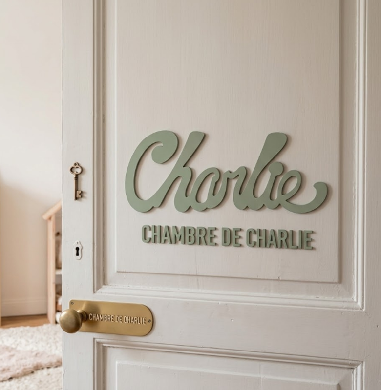 Plaque de porte sans motif Nouvelle Palette couleur Gris Cendre