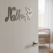 Plaque de Porte - motif Pirate - Couleur Mastic