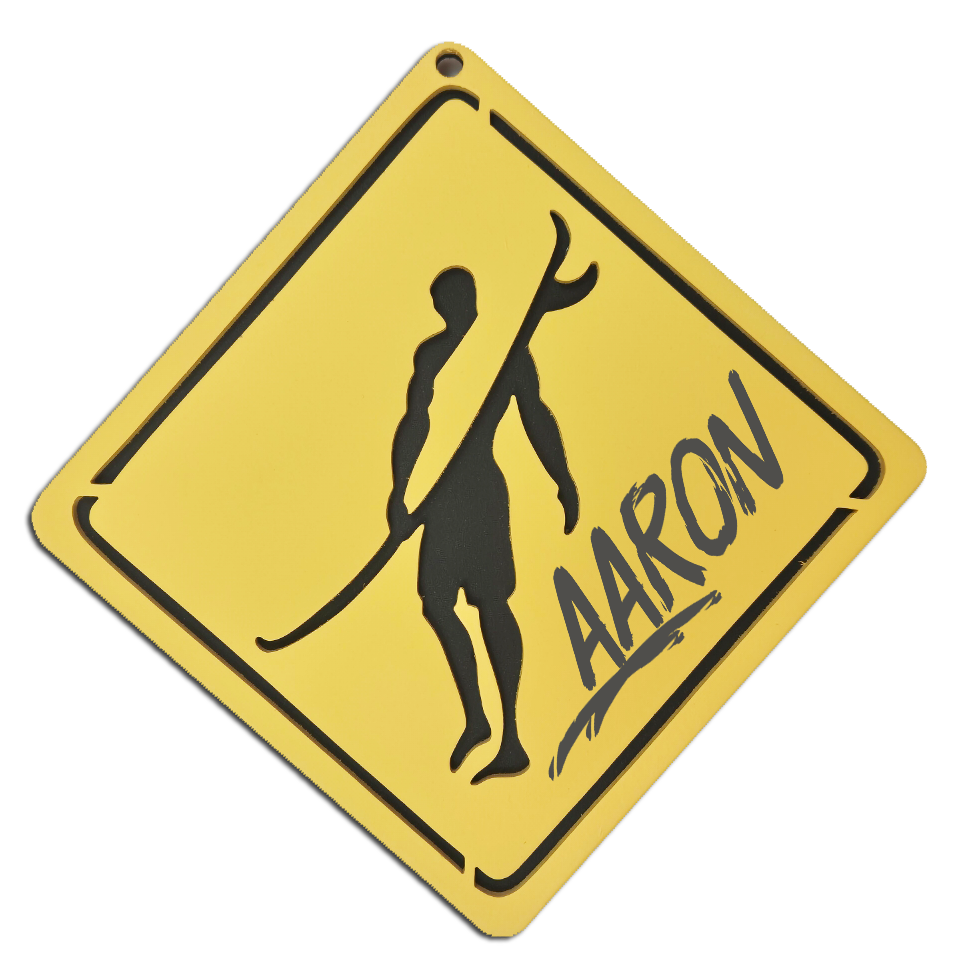 Plaque Signal�tique Surf personnalis�e - Chambre d'Enfant - motif Gar�on