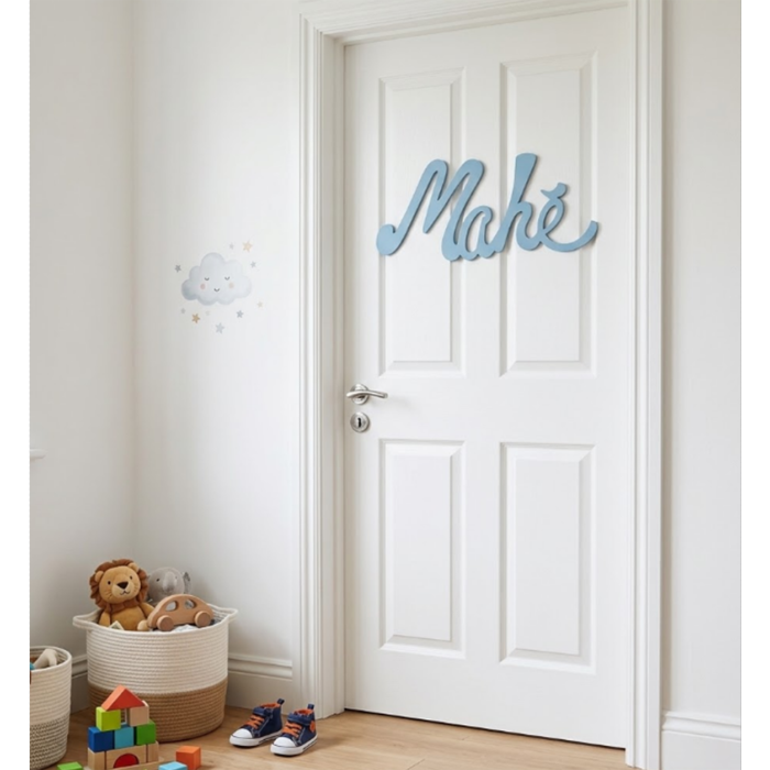 Plaque de porte sans motif Nouvelle Palette couleur Bleu Poudre