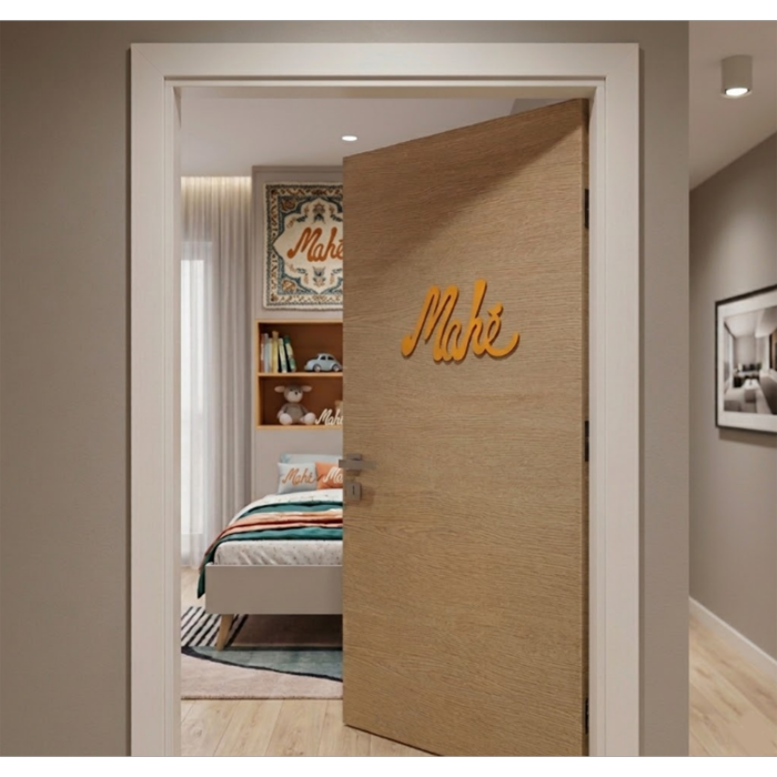 Plaque de porte sans motif Nouvelle Palette couleur Or Tournesol