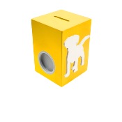 Tirelire pour Garçon - Motif Chien - Couleur Jaune