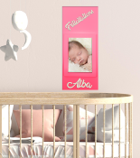Cadre photo NAISSANCE prénom personnalisé pour chambre d'enfant