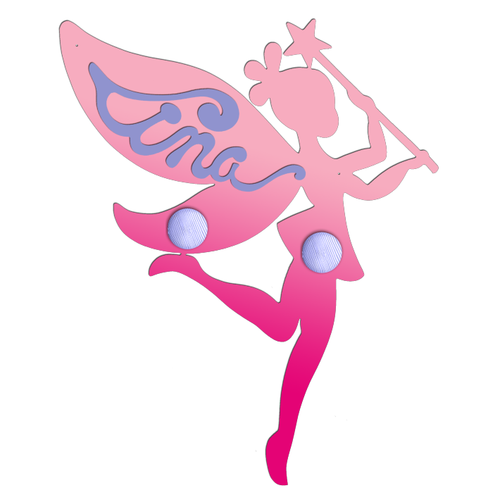 Porte Manteau Enfant - Forme Fée - 2 patères