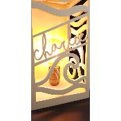 Lampe colonne personnalisée en bois