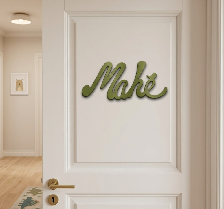 Plaque de porte sans motif Nouvelle Palette couleur Fleur de Palmier