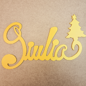 Plaque de porte Sapin de Noël avec Prénom