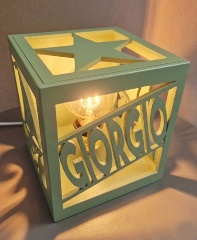 Lampe cube Nouvelle Couleur Feuille de Palmier