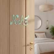 Plaque de Porte - motif Dino - Couleur Vert