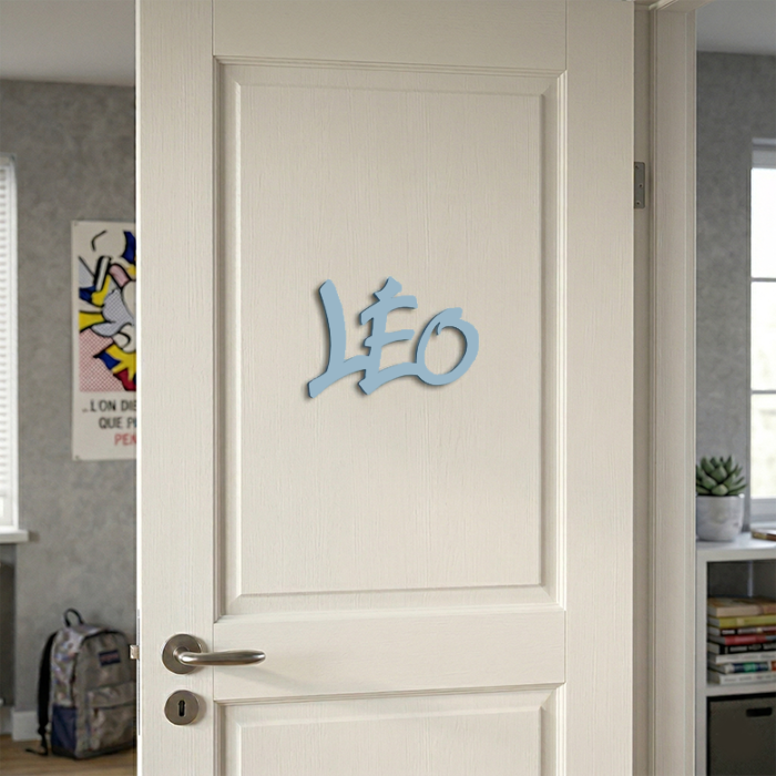 Plaque de porte GRAFF Nouvelle Palette couleur Bleu Poudre