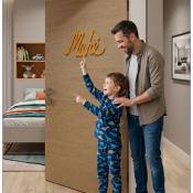 Plaque de porte sans motif Nouvelle Palette couleur Or Tournesol