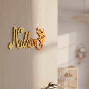 Plaque de Porte - motif Pirate - Couleur Jaune/Orange