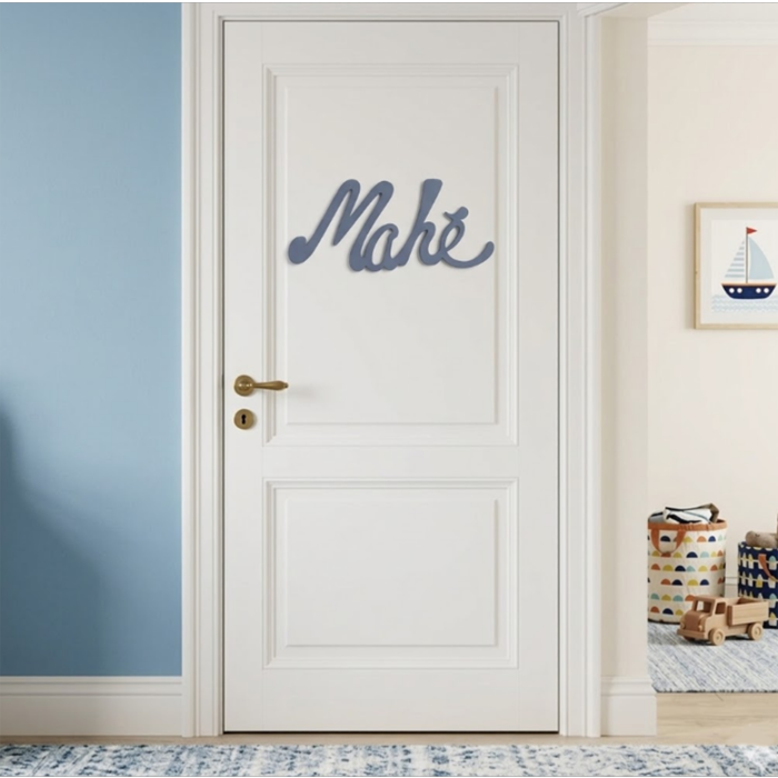 Plaque de porte sans motif Nouvelle Palette couleur Ardoise Bleue