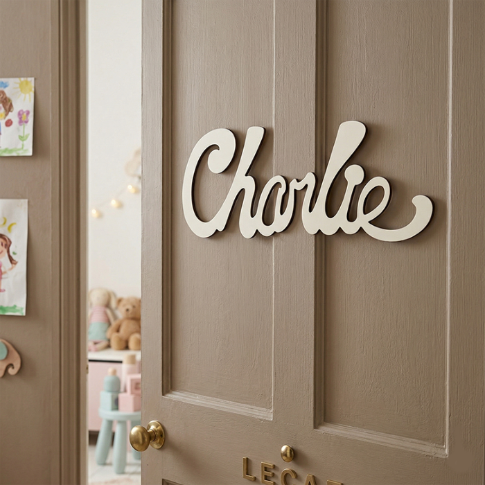 Plaque de porte sans motif Nouvelle Palette couleur Lin Blanc