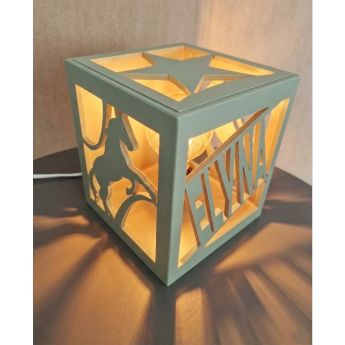 Lampe cube Nouvelle Couleur Gris Cendre