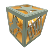 Lampe cube Nouvelle Couleur Gris Cendre