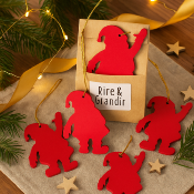 Déco sapin forme Père Noël