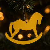 Déco sapin forme Cheval à bascule