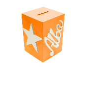 Tirelire Personnalise pour Fille - Motif Etoile - Couleur Orange