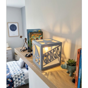 Lampe cube Nouvelle Couleur Bleu Poudre