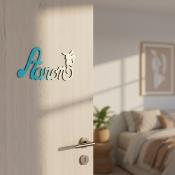 Plaque de Porte Personnalisée en Bois - Motif Pikachu - Couleur Turquoise/Ecru