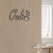 Plaque de Porte Personnalisée Enfant - Motif Mickey - Couleur Mastic