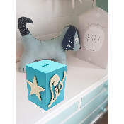 Tirelire pour Enfant - Motif Etoile - Couleur Turquoise