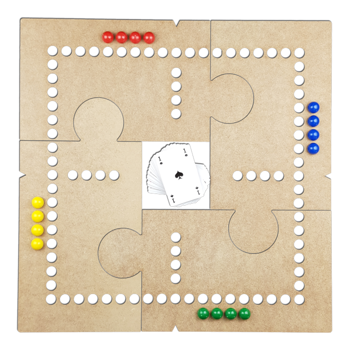 Jeu de Tock puzzle 4 joueurs à peindre