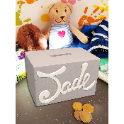 Tirelire personnalisée en bois sans motif