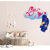 Porte Manteau Enfant - Forme Nuage - 3 Patères