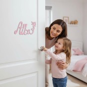Plaque de Porte - Motif Fée - Couleur Lilas