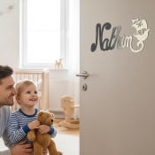 Plaque de Porte - motif Pirate - Couleur Anthracite/Ecru