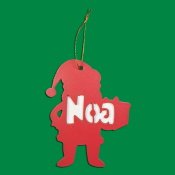 Père Noël 3 déco sapin avec Prénom