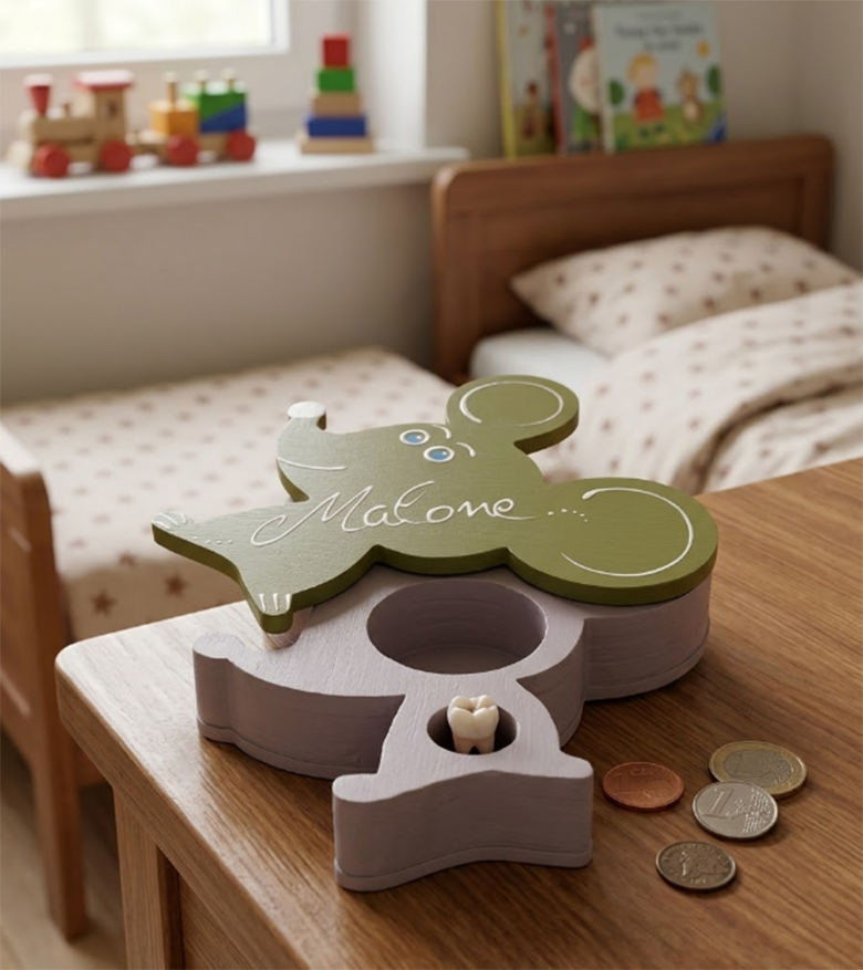 Boîte à Dents de Lait -  Nouvelle couleur Feuille de Palmier