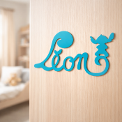 Plaque de Porte - motif Stitch - Couleur Turquoise